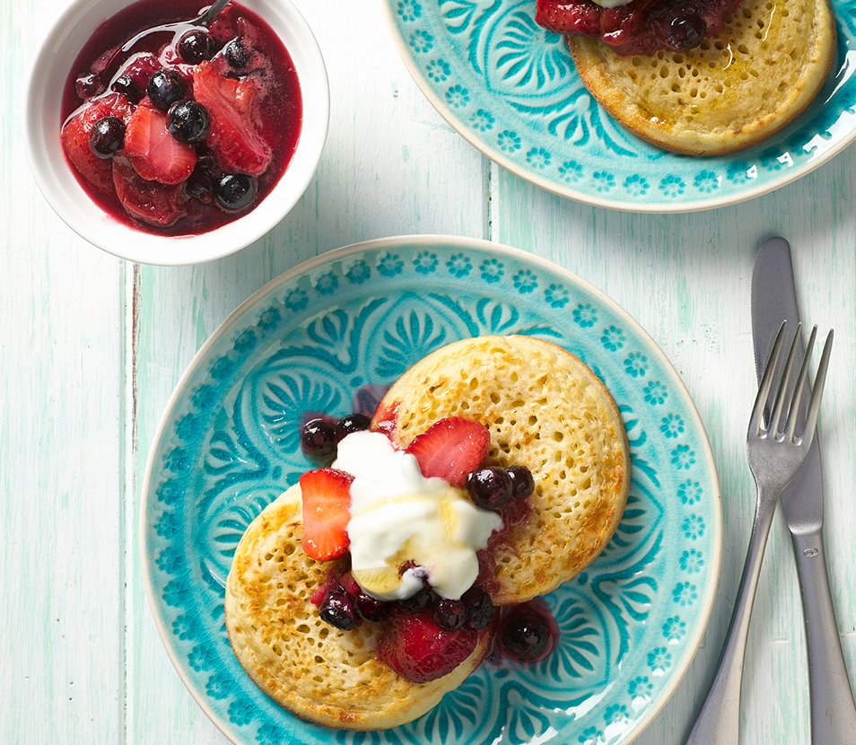 Warm Fruit Compote with Yoghurt and Honey