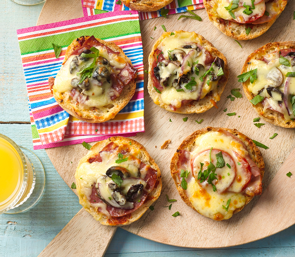 Golden Muffin Pizzas